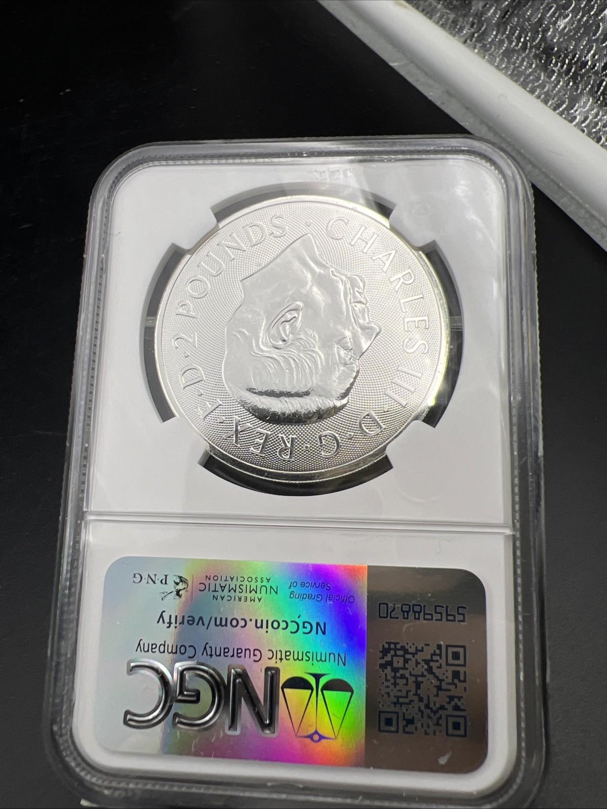 2024 Great Britain St George & the Dragon 1 oz Silver Coin MS68 GEM BU NGC