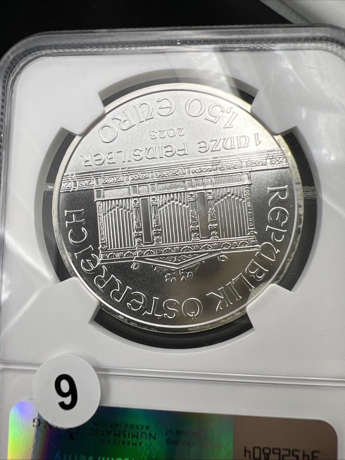 2023 Vienna Philharmonic Austria 1 Oz Silver Coin MS69 NGC Certified #002