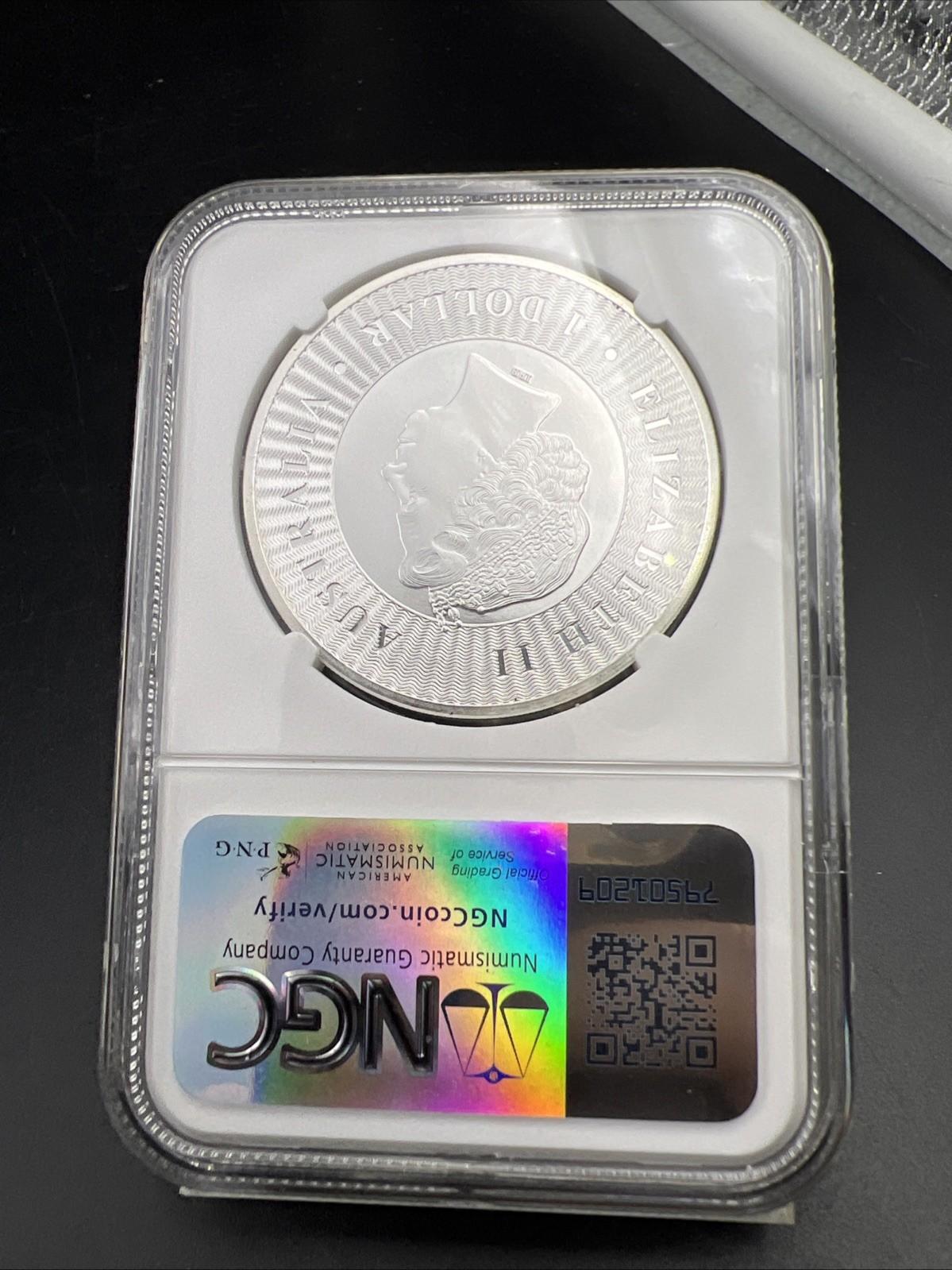 2016 Australia 1 Oz Silver Kangaroo Coin MS70 NGC GEM UNC #087