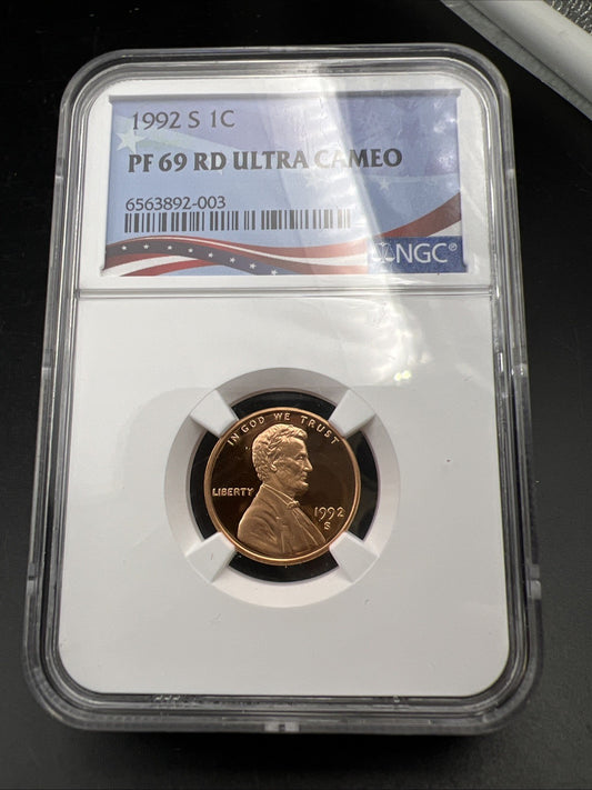 1992 S 1c Lincoln Memorial Cent Coin PF69 UCAM #003 NGC