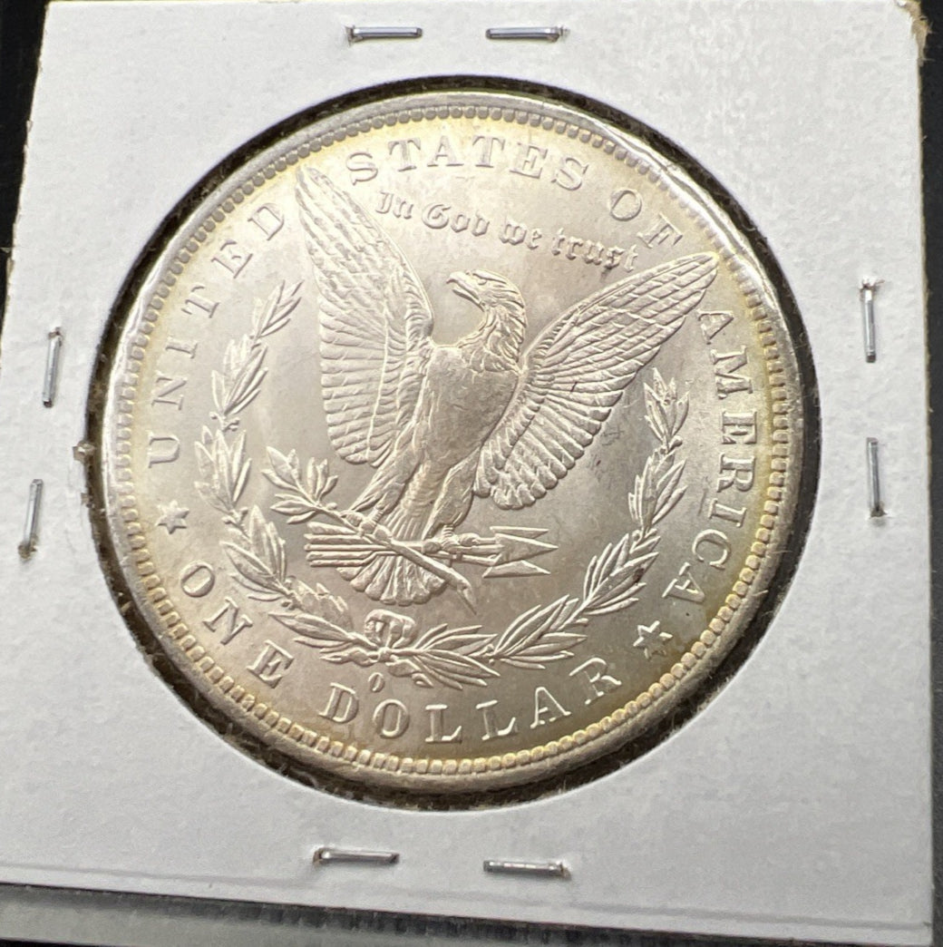 1883 O $1 Morgan Silver Dollar Coin CH BU UNC Nice Toning Obverse