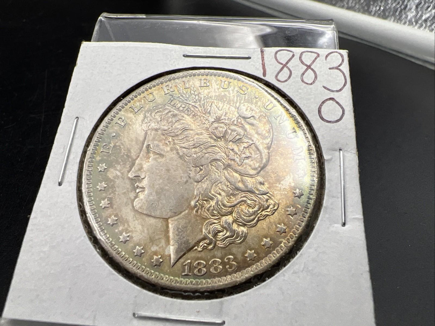 1883 O $1 Morgan Silver Dollar Coin CH BU UNC Nice Toning Obverse