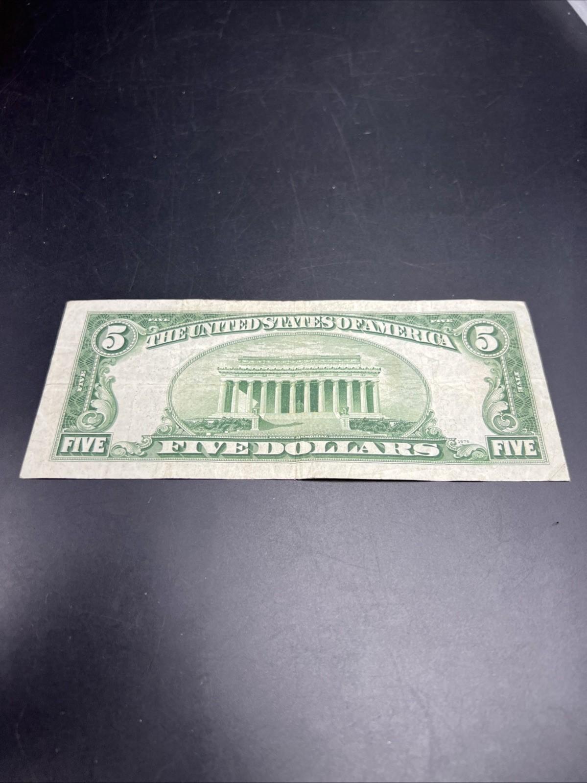 1934 C $5 Silver Certificate Note Blue Seal Bill VG / Fine Circ #664