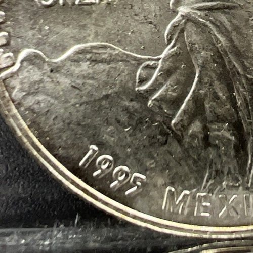 1995 Mo Mexico 1/4 oz Silver Libertad .999 Plata Pura Coin Gem BU UNC