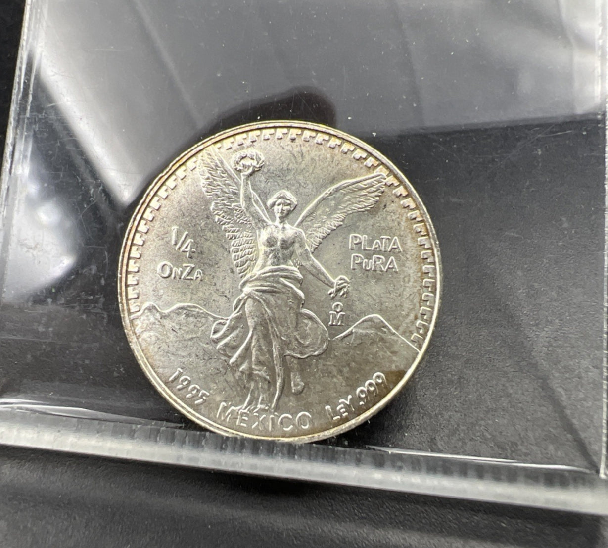 1995 Mo Mexico 1/4 oz Silver Libertad .999 Plata Pura Coin Gem BU UNC