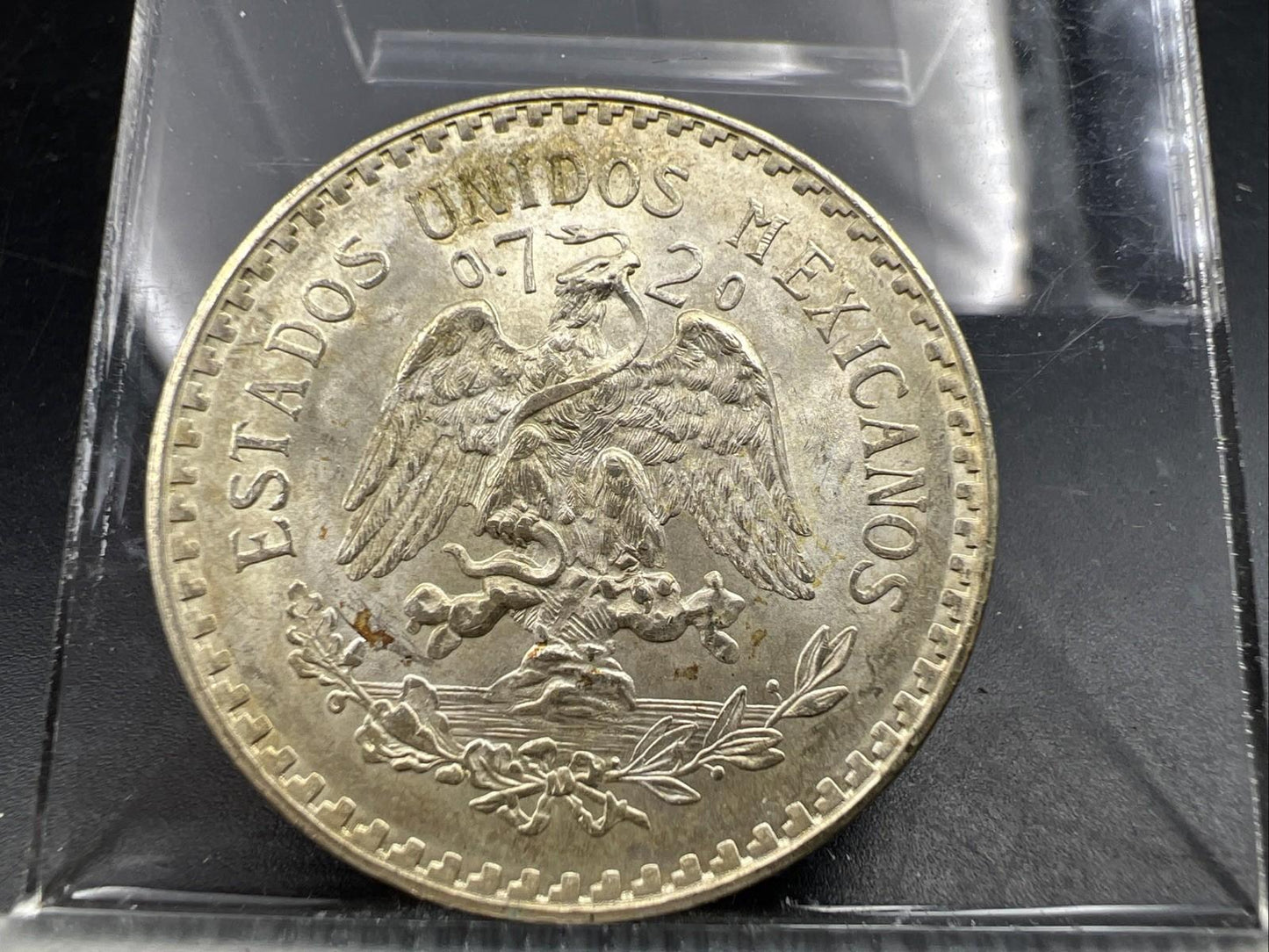 1943 Mo Mexico Silver Un Peso Cap & Rays Coin Gem BU UNC SKU#A