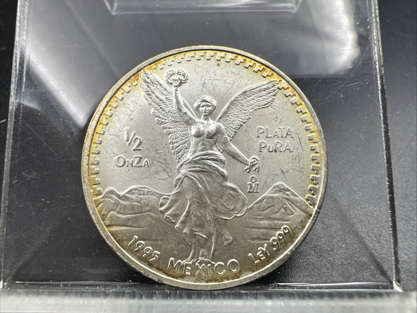 1995 Mo Mexico 1/2 oz Silver Libertad .999 Plata Pura Coin Gem BU UNC Toner