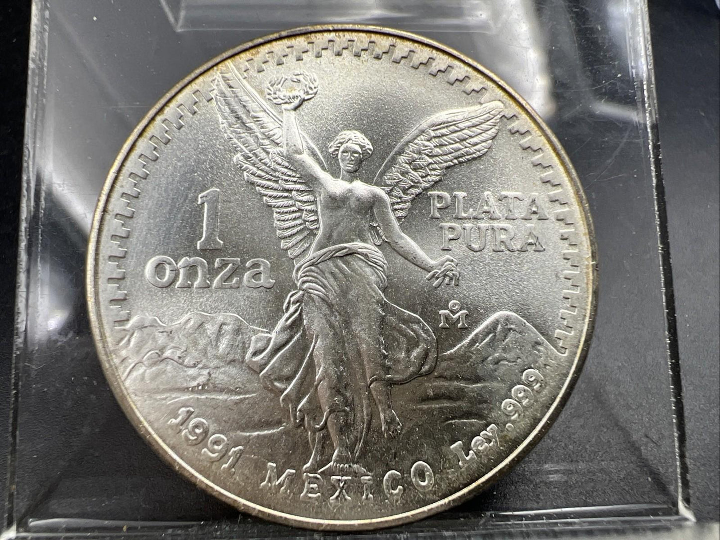 1991 Mo Mexico 1 oz Silver Libertad .999 Plata Pura Coin Gem BU UNC SK#A