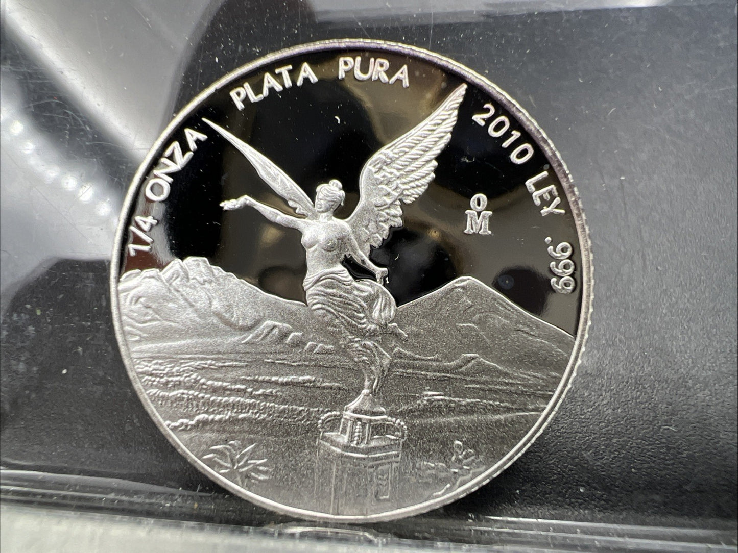 2010 Mo Mexico 1/4 oz Proof Silver Libertad .999 Plata Pura Coin Gem UNC
