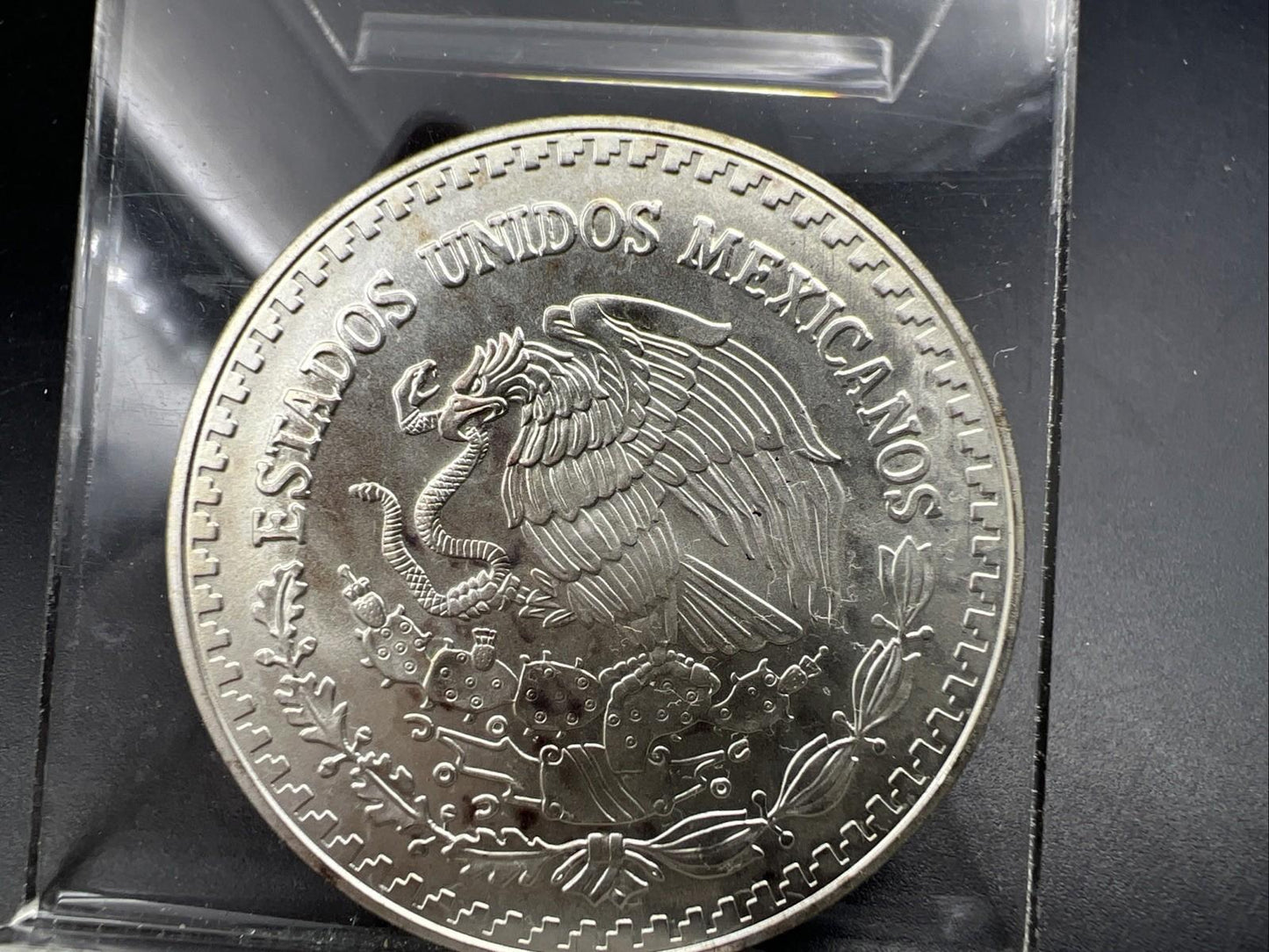 1999 Mo Mexico 1 Oz Silver Libertad Coin CH / Gem Unc Colorized Some Toning Key