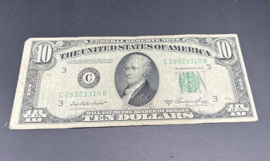 1950 A $10 FRN Federal Reserve Note VG Very Good Circ Green Seal #310