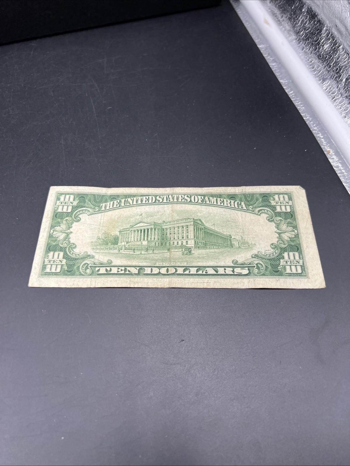 1950 A $10 FRN Federal Reserve Note VG Very Good Circ Green Seal #310