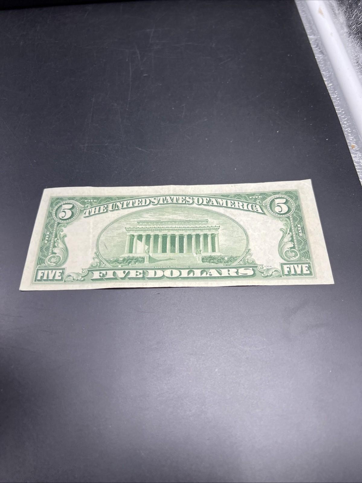 1950 A $5 FRN Federal Reserve Note VF Very Fine Circ #739