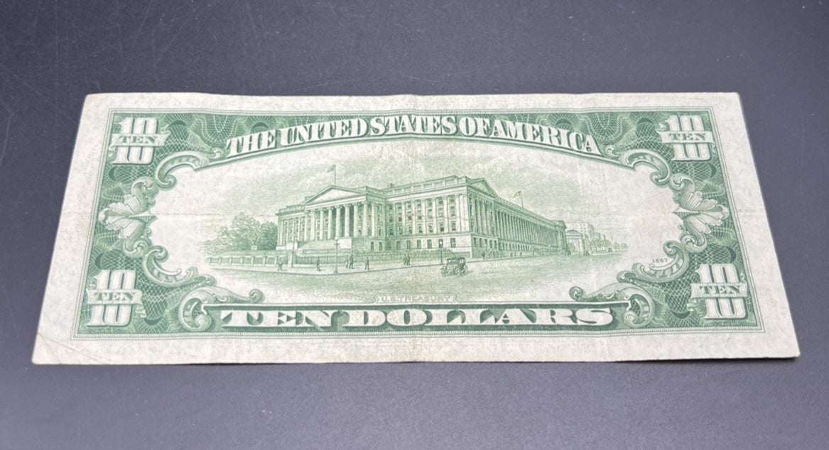 1950 A $10 FRN Federal Reserve Note VG Very Good Circ Green Seal #463