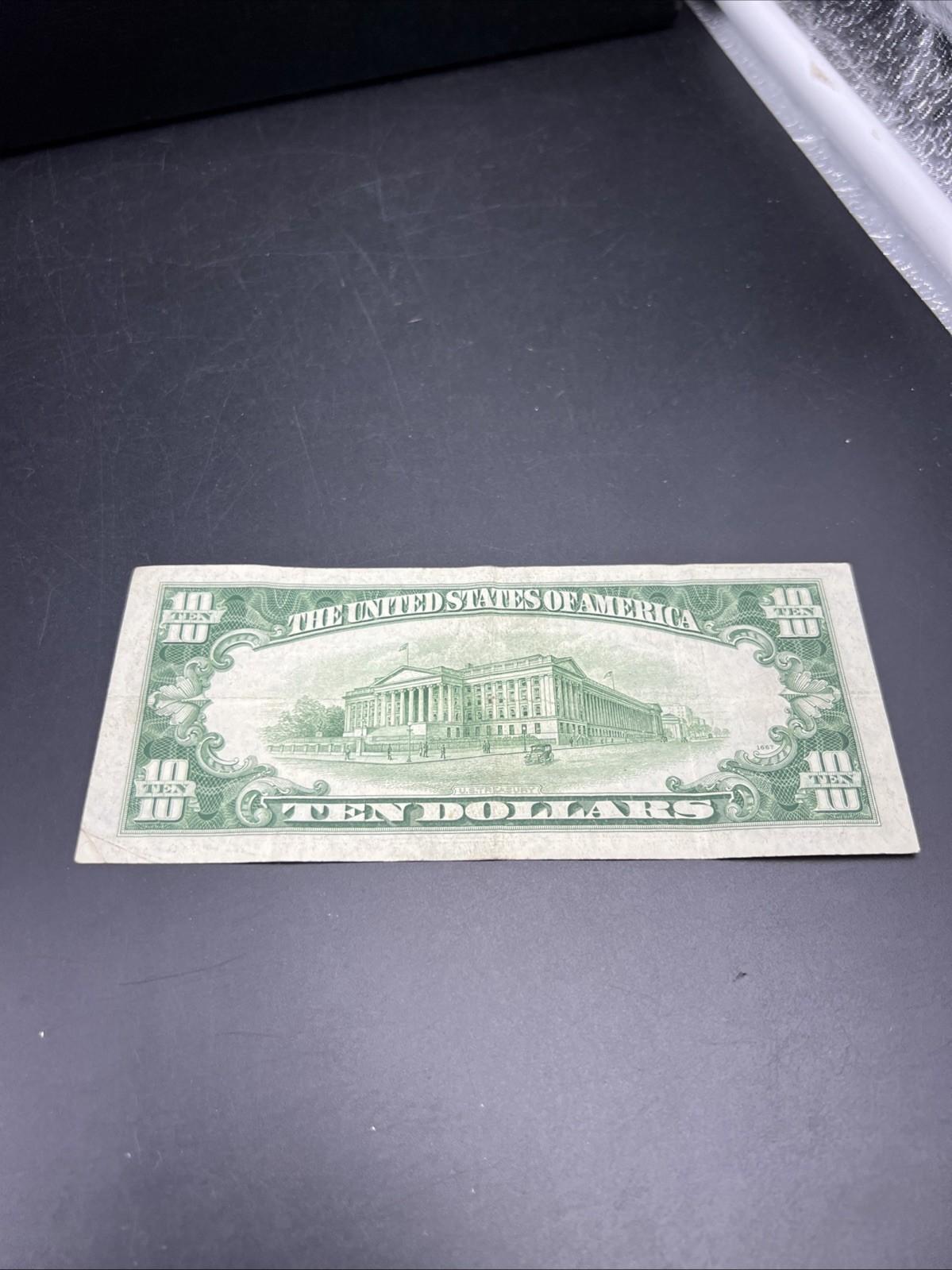 1950 A $10 FRN Federal Reserve Note VG Very Good Circ Green Seal #463