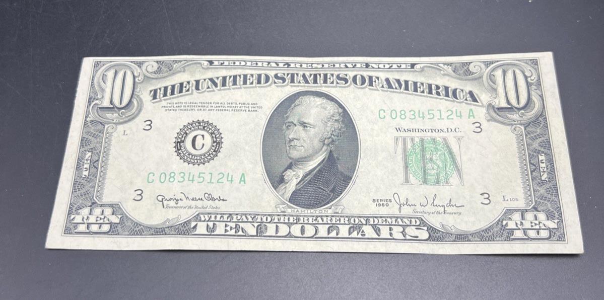 1950 $10 FRN Federal Reserve Note Choice VF Very Fine / XF Extra Fine #124