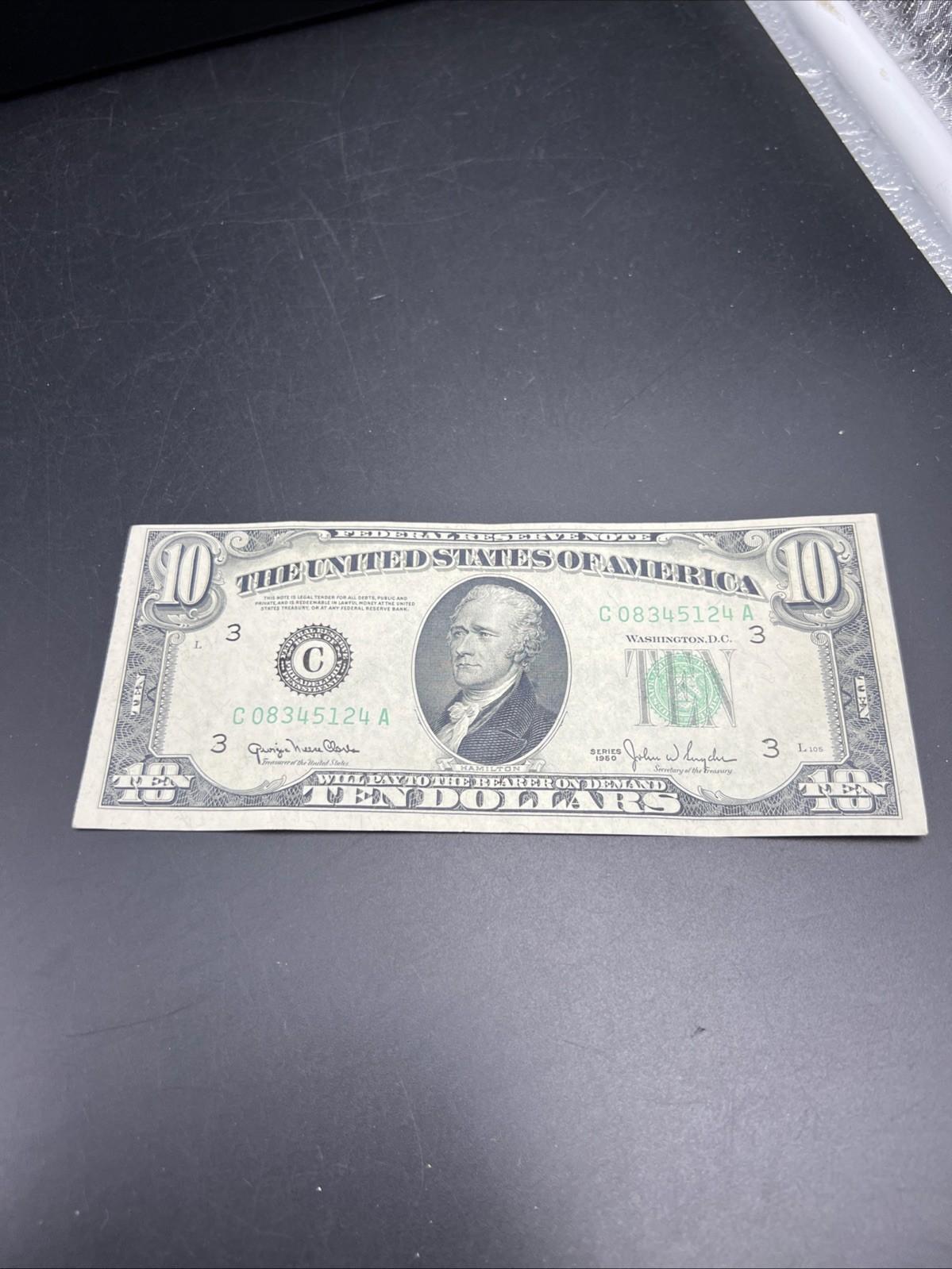 1950 $10 FRN Federal Reserve Note Choice VF Very Fine / XF Extra Fine #124