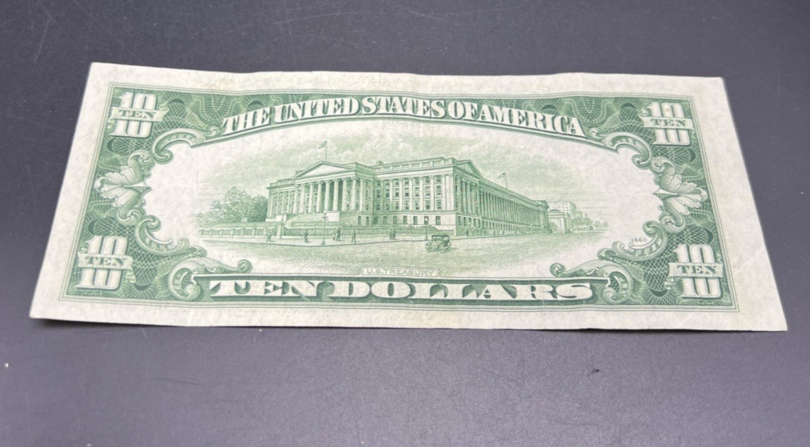 1950 A $10 FRN Federal Reserve Note VG / Fine Green Seal #604