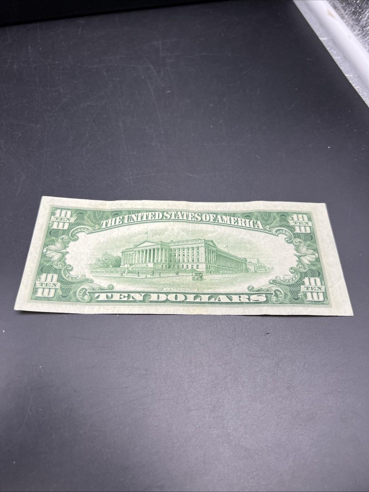 1950 A $10 FRN Federal Reserve Note VG / Fine Green Seal #604