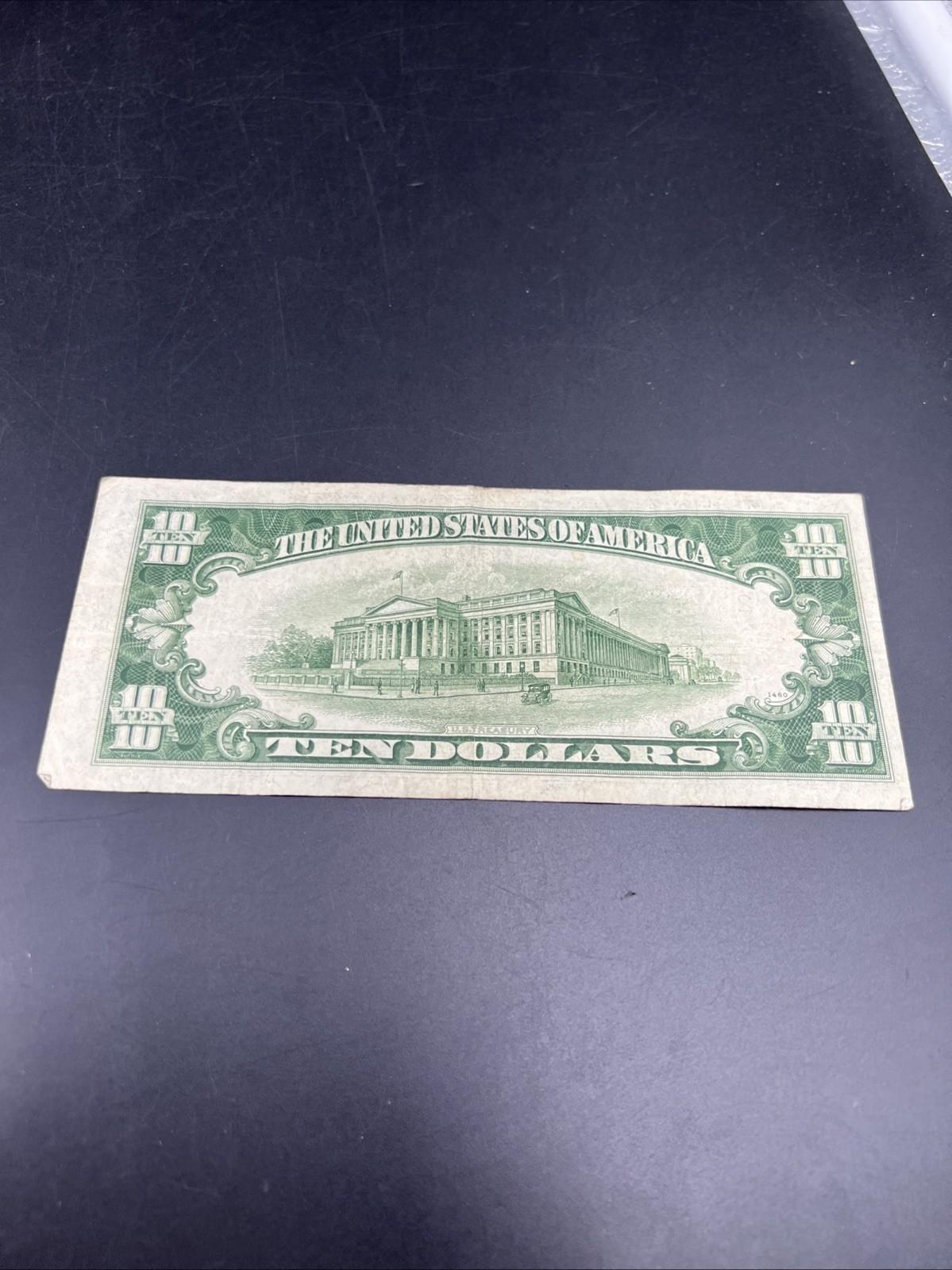 1950 A $10 FRN Federal Reserve Note VG Green Seal #519