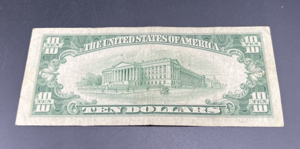 1950 D $10 FRN Federal Reserve Note VG / Fine Green Seal #290