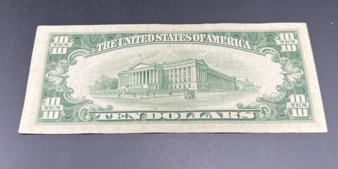 1950 D $10 FRN Federal Reserve Note VG / Fine Green Seal #378