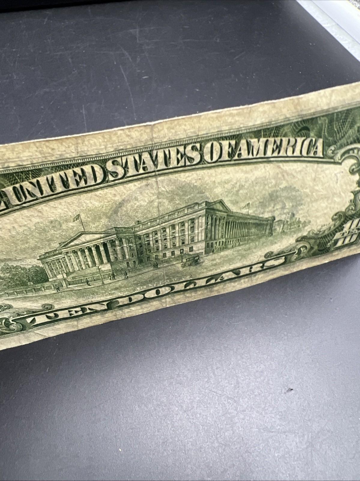 1950 D $10 FRN Federal Reserve Note VG / Fine Green Seal #378