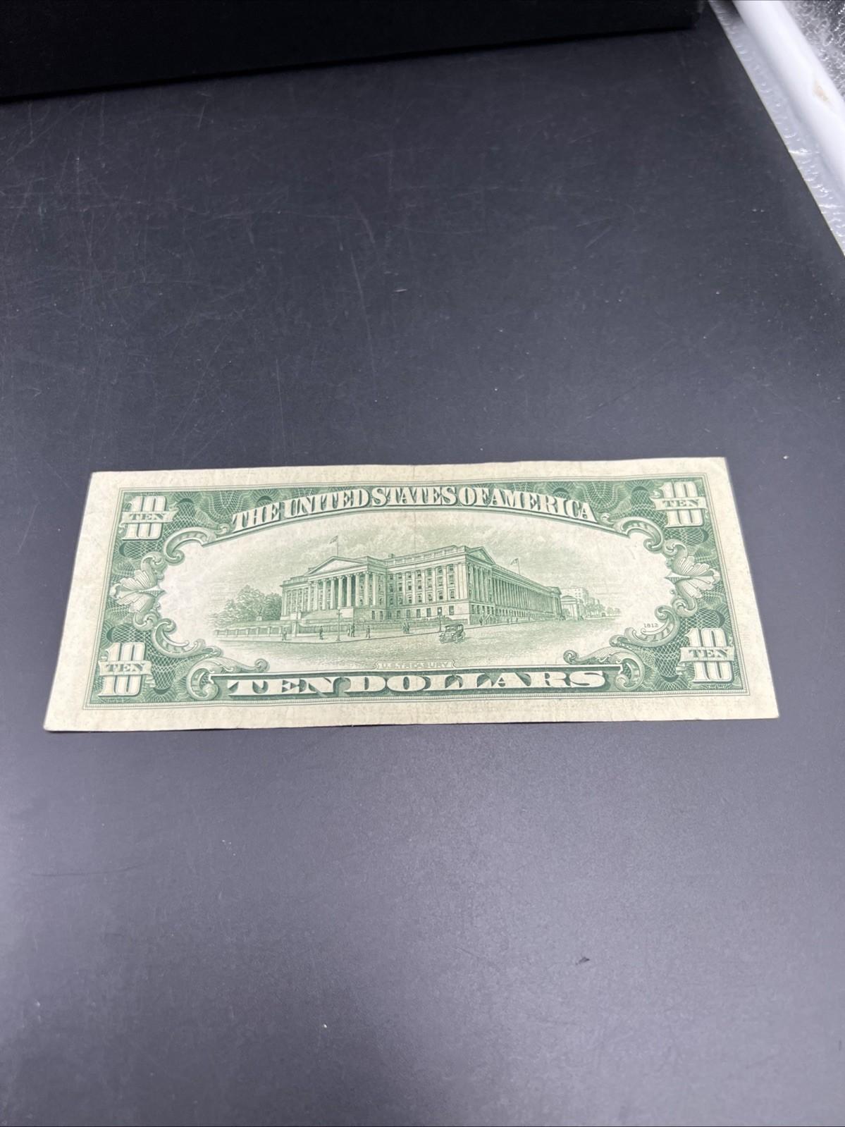 1950 D $10 FRN Federal Reserve Note VG / Fine Green Seal #378