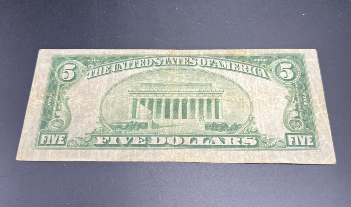 1928 C $5 USN United States Note Red Seal CH VG / Fine Circ #060