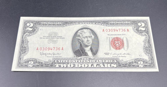 1963 $2 USN United States Note Red Seal CH UNC Uncirculated #736