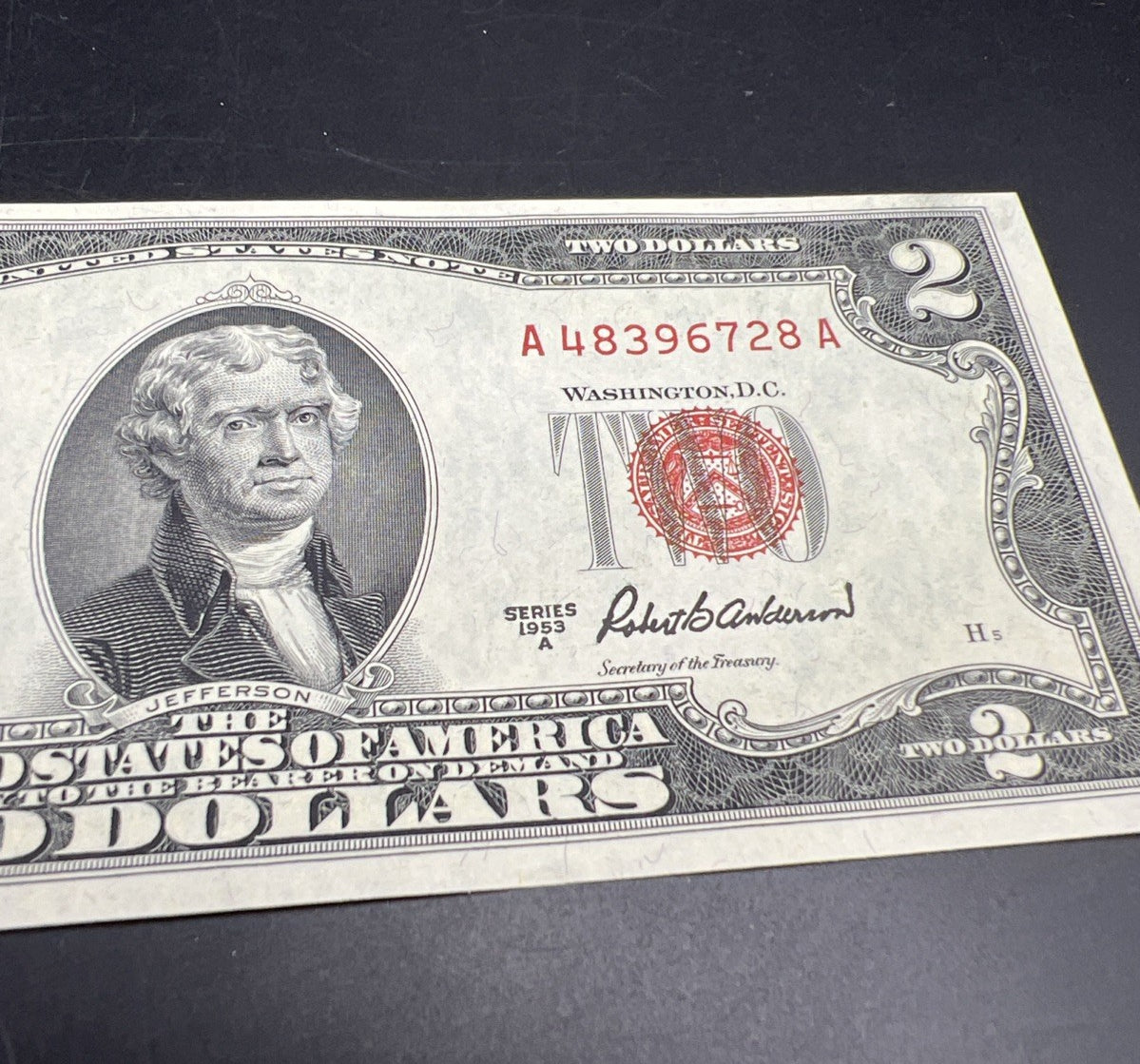 1953 A $2 USN United States Note Red Seal UNC Uncirculated #521