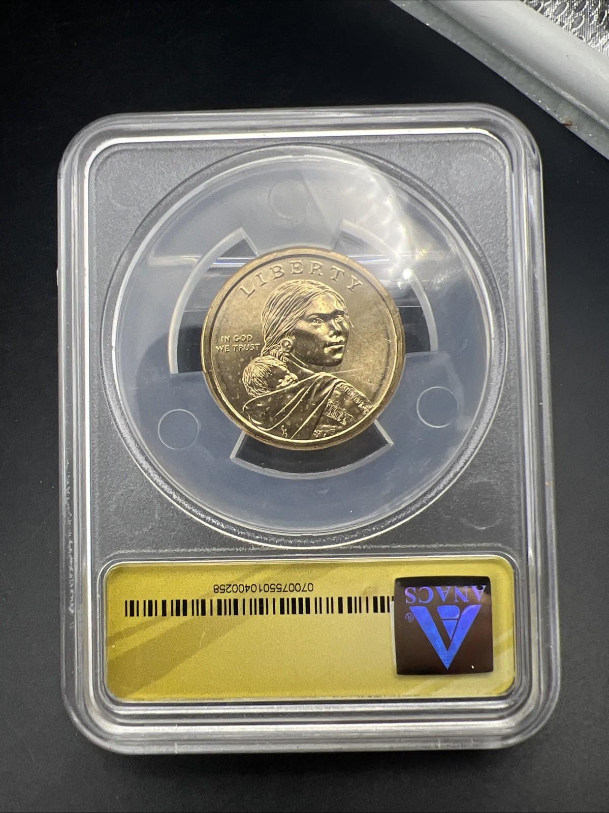 2012 D Native American Dollar Coin ANACS MS67 GEM BU Certified