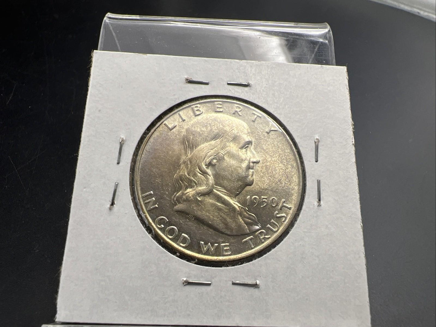 1950 D Franklin Half Dollar Silver Coin CH AU Nice Toning Toner SKU#A