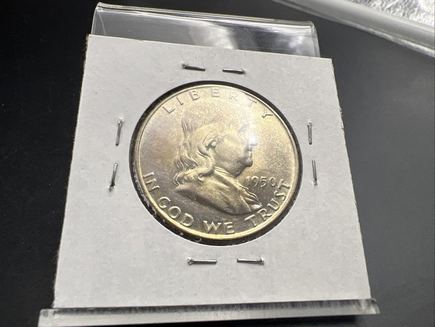 1950 D Franklin Half Dollar Silver Coin CH AU Nice Toning Toner SKU#A