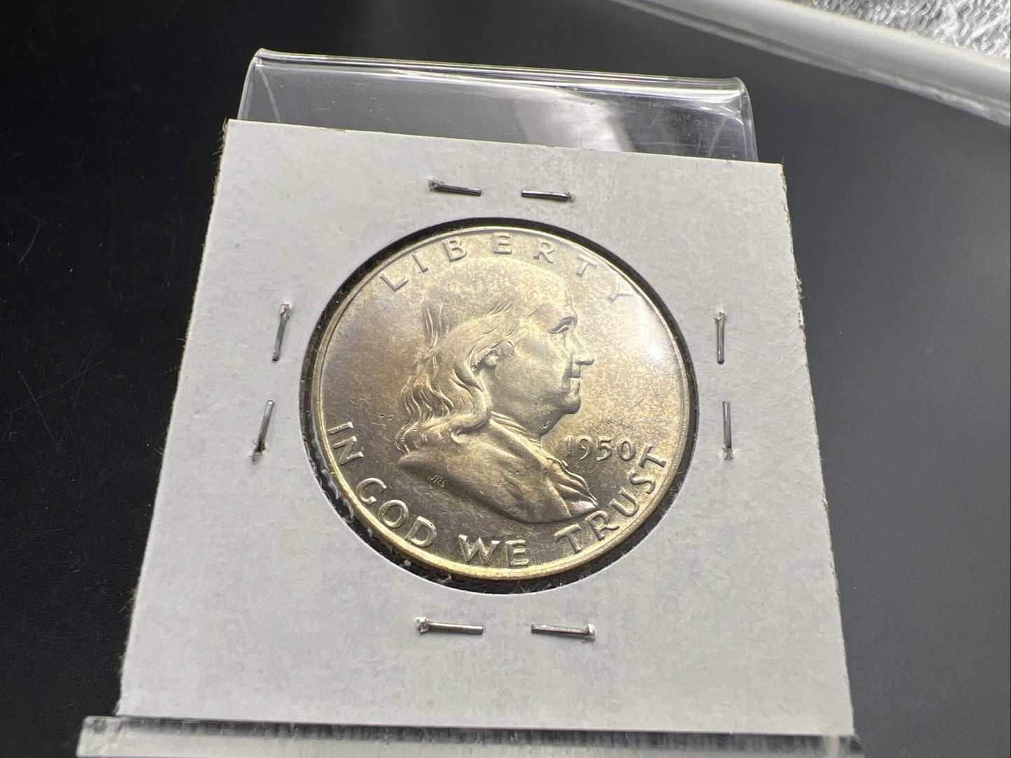 1950 D Franklin Half Dollar Silver Coin CH AU Nice Toning Toner SKU#A