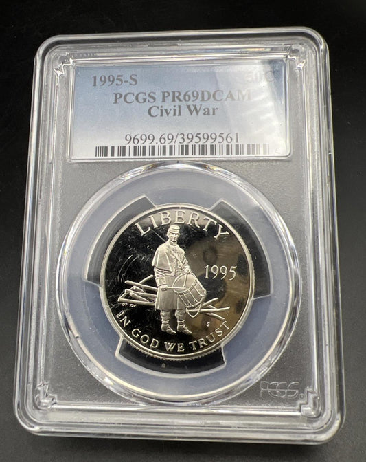 1995 S Civil War 50c Commemorative Copper Nickel Half Dollar Coin PR69 DCAM PCGS