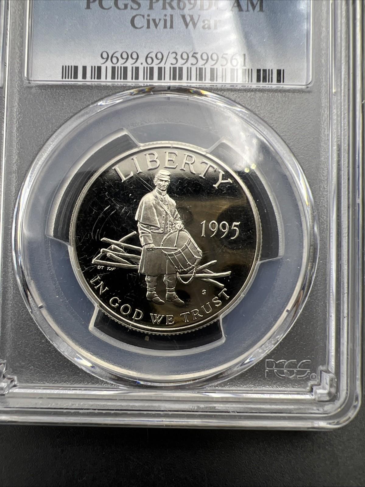 1995 S Civil War 50c Commemorative Copper Nickel Half Dollar Coin PR69 DCAM PCGS