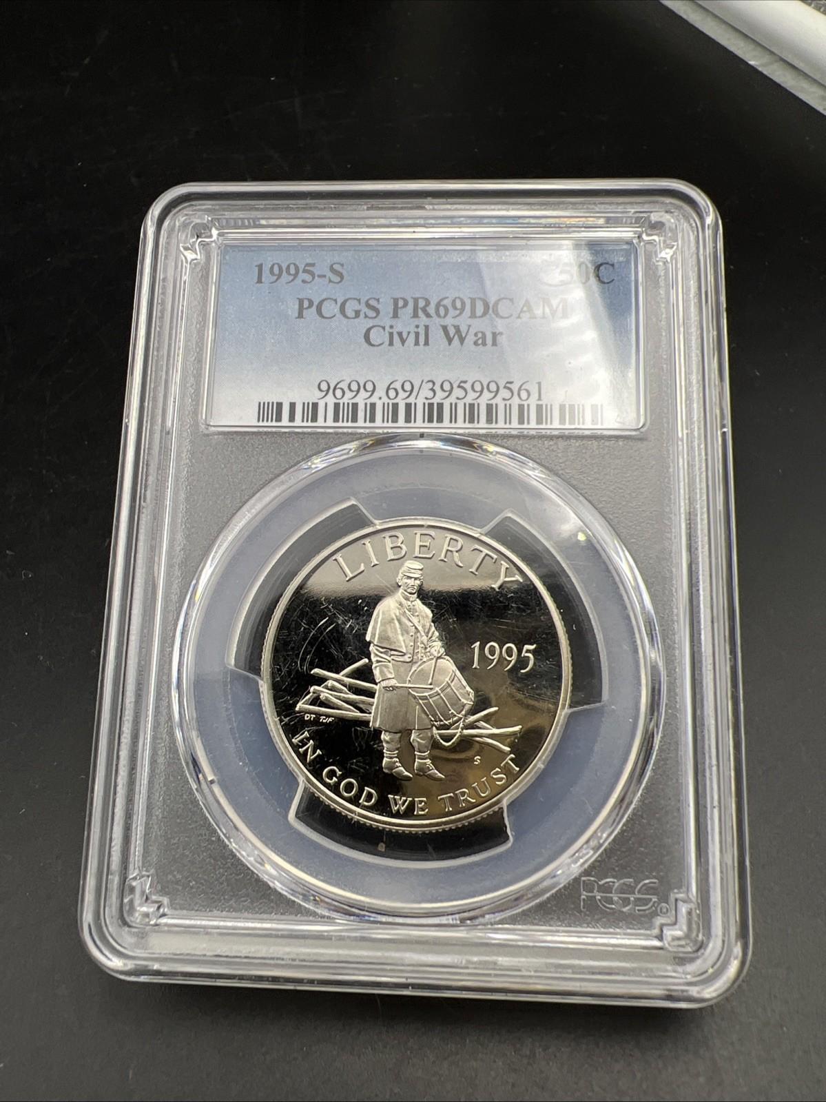 1995 S Civil War 50c Commemorative Copper Nickel Half Dollar Coin PR69 DCAM PCGS