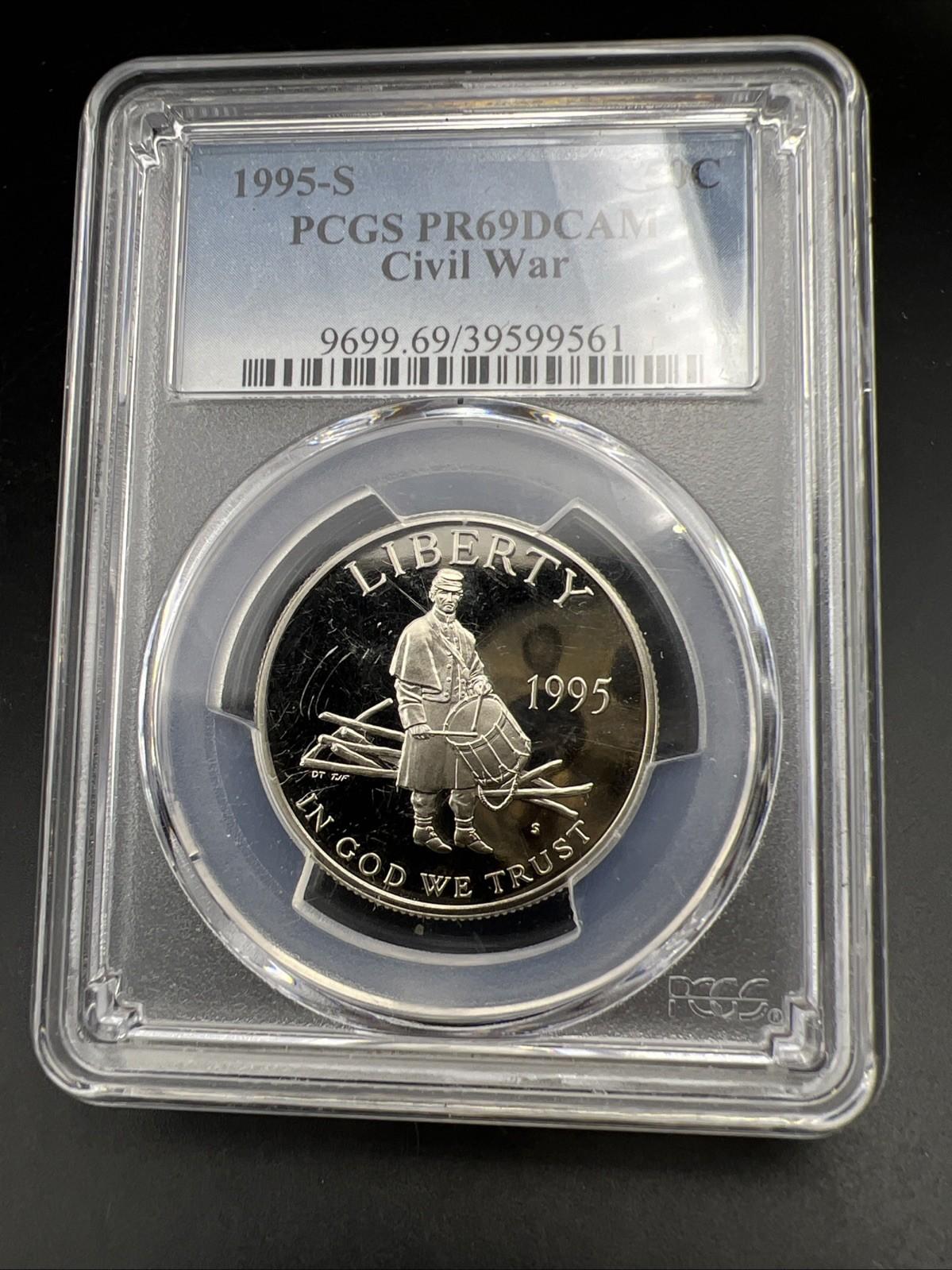 1995 S Civil War 50c Commemorative Copper Nickel Half Dollar Coin PR69 DCAM PCGS