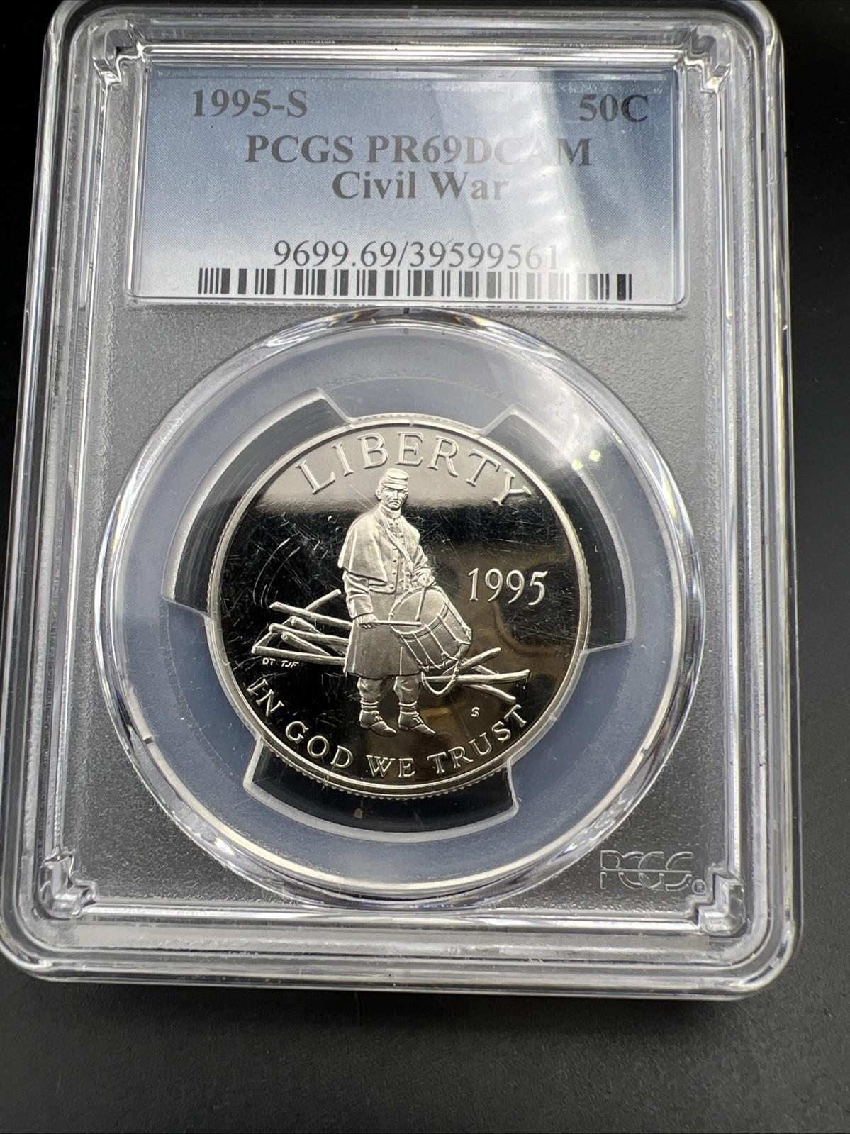 1995 S Civil War 50c Commemorative Copper Nickel Half Dollar Coin PR69 DCAM PCGS