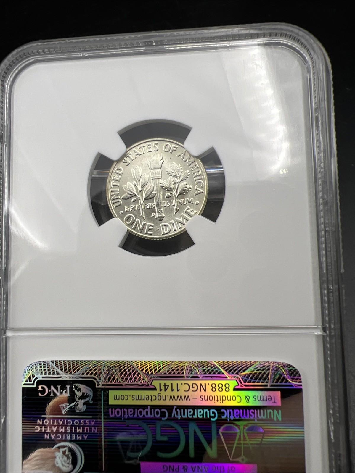 1963 D 10c Roosevelt Silver Dime Coin NGC MS66 Gem BU Certified #028