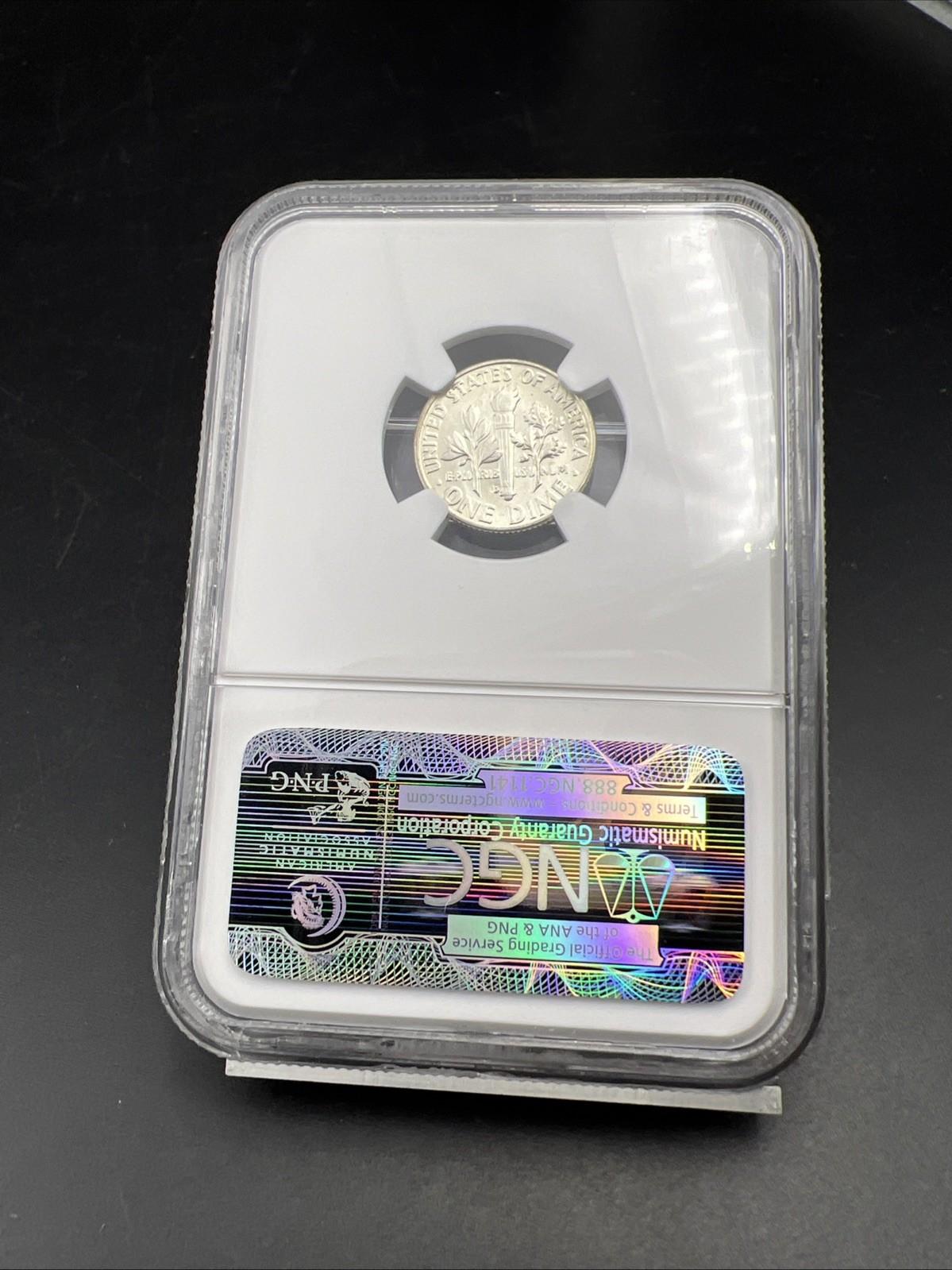 1963 D 10c Roosevelt Silver Dime Coin NGC MS66 Gem BU Certified #028