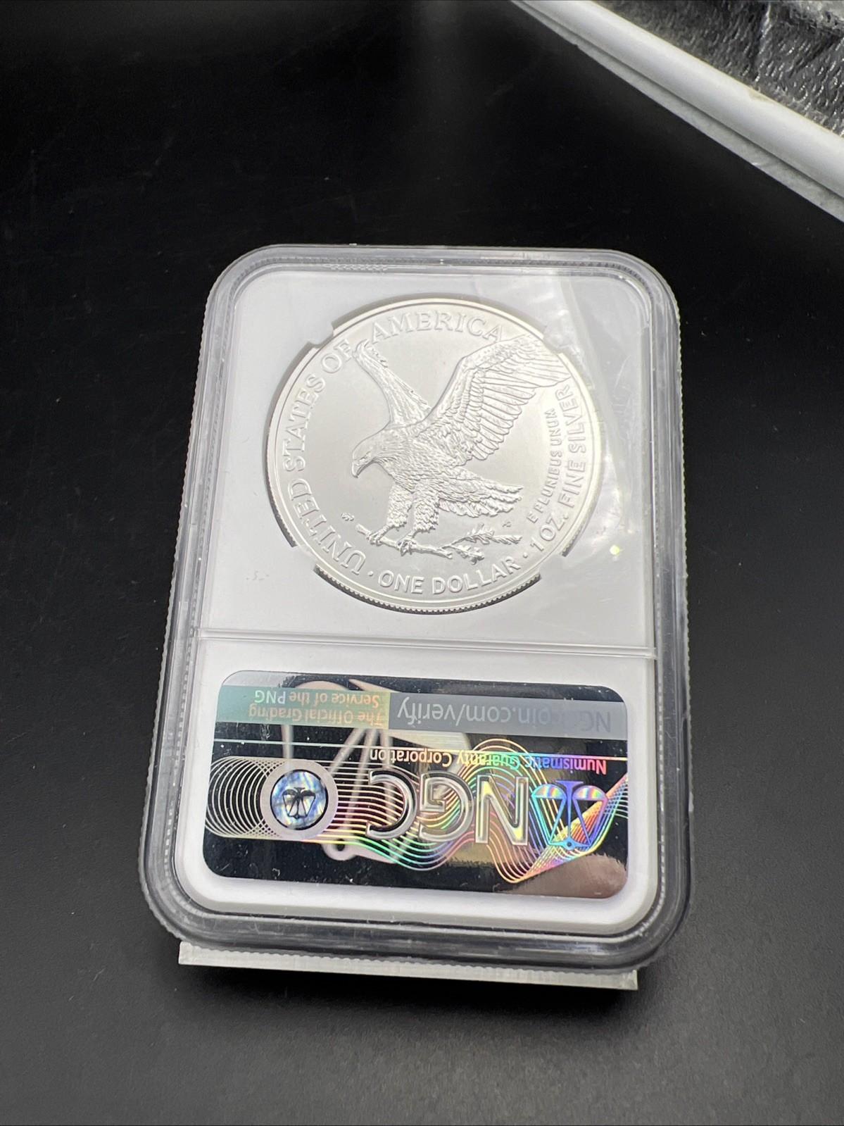 2021 1 Oz ASE American Silver Eagle Coin NGC MS70 Type 2 FDOI #002