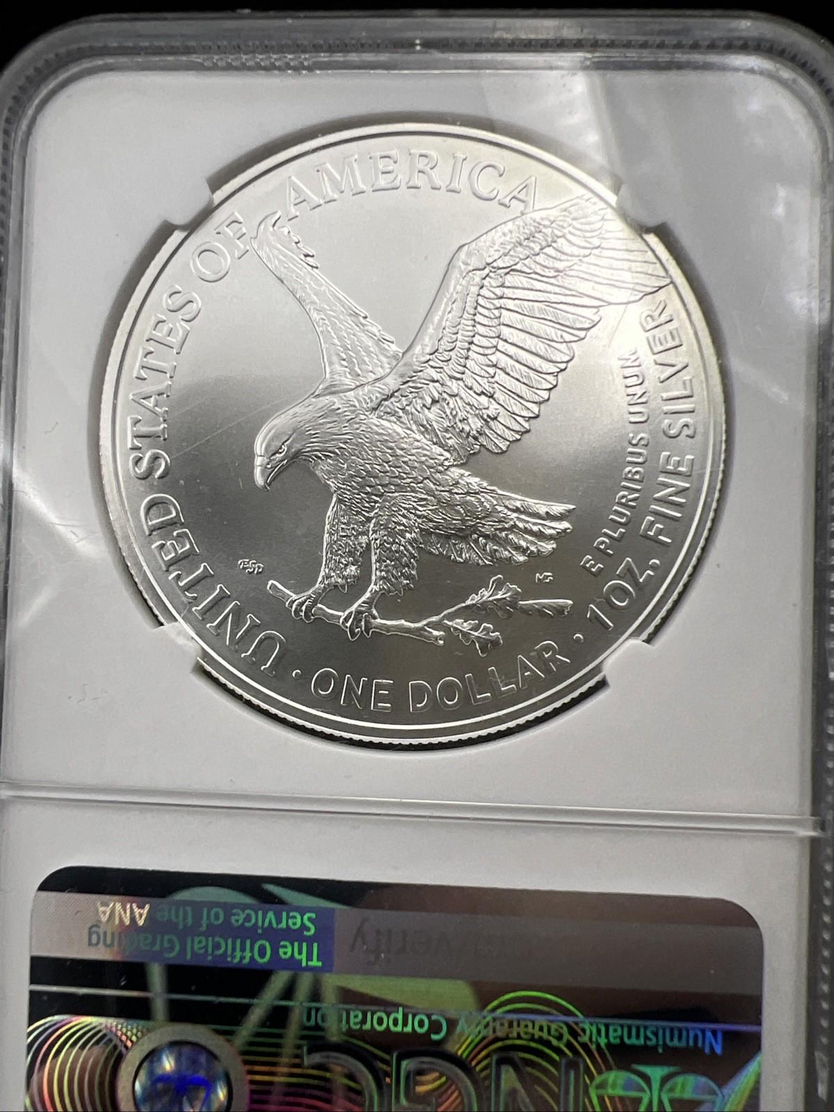 2021 1 Oz ASE American Silver Eagle Coin NGC MS70 Type 2 FDOI #002