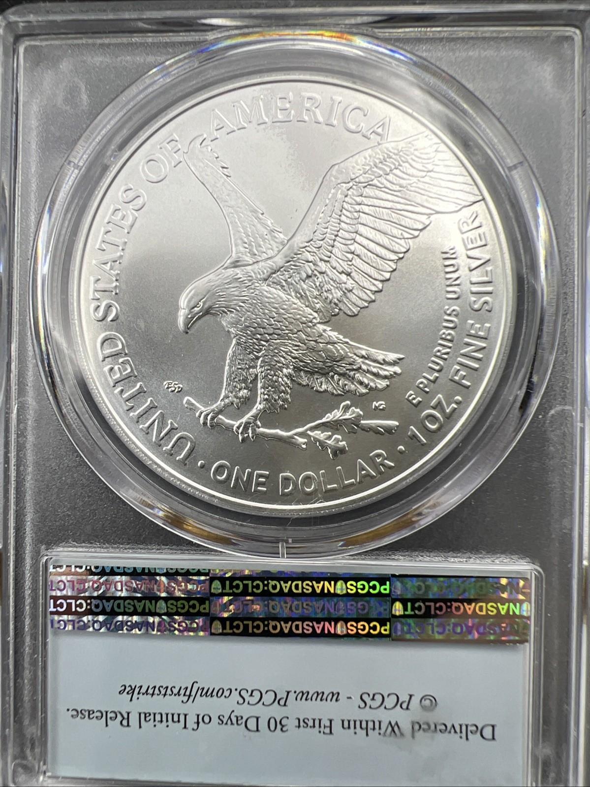 2021 Type 2 1 Oz ASE American Silver Eagle Coin PCGS MS70 First Strike #670