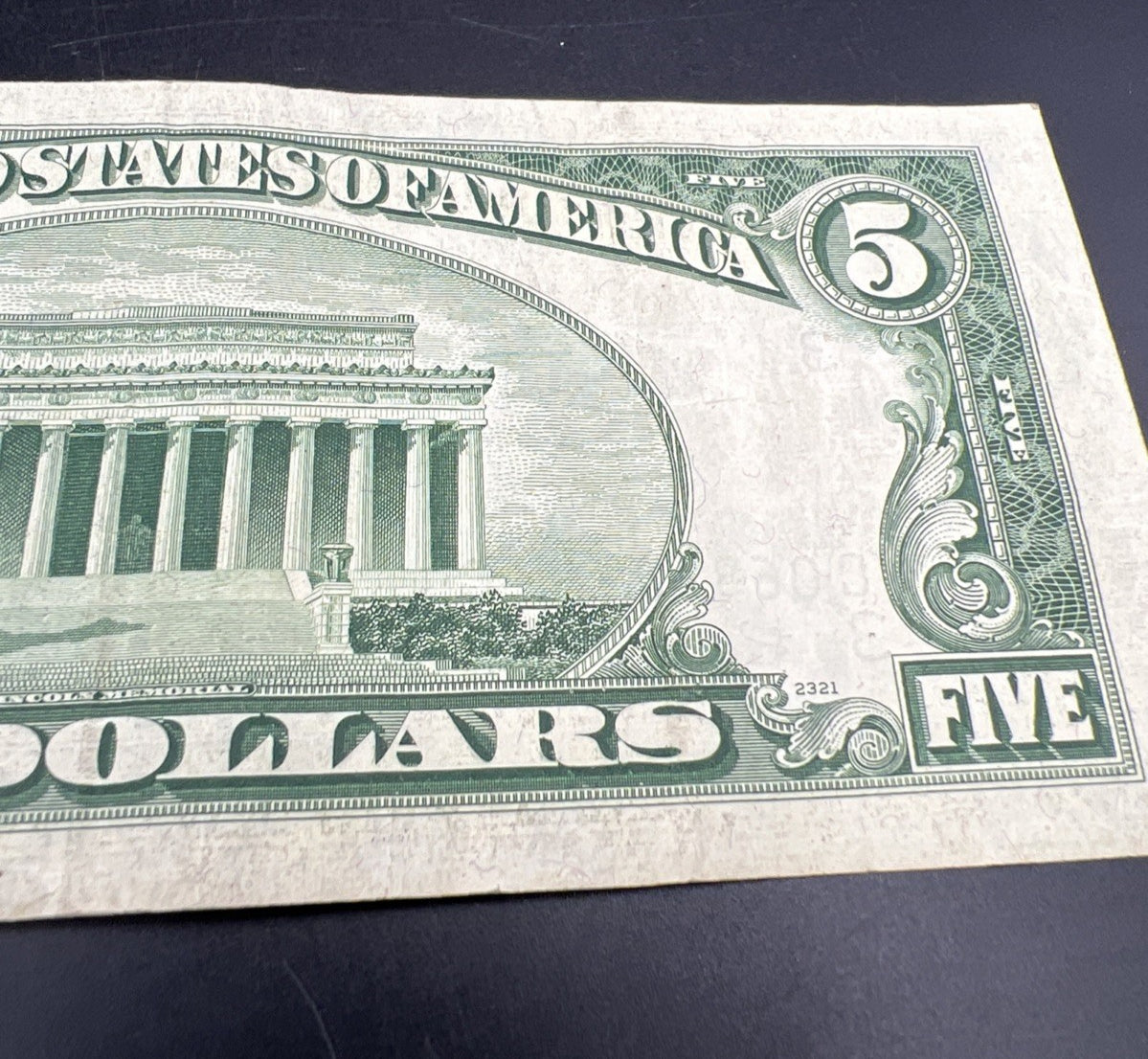 1950 D $5 FRN Five Dollar Federal Reserve Note Green Seal VF Very Fine #287