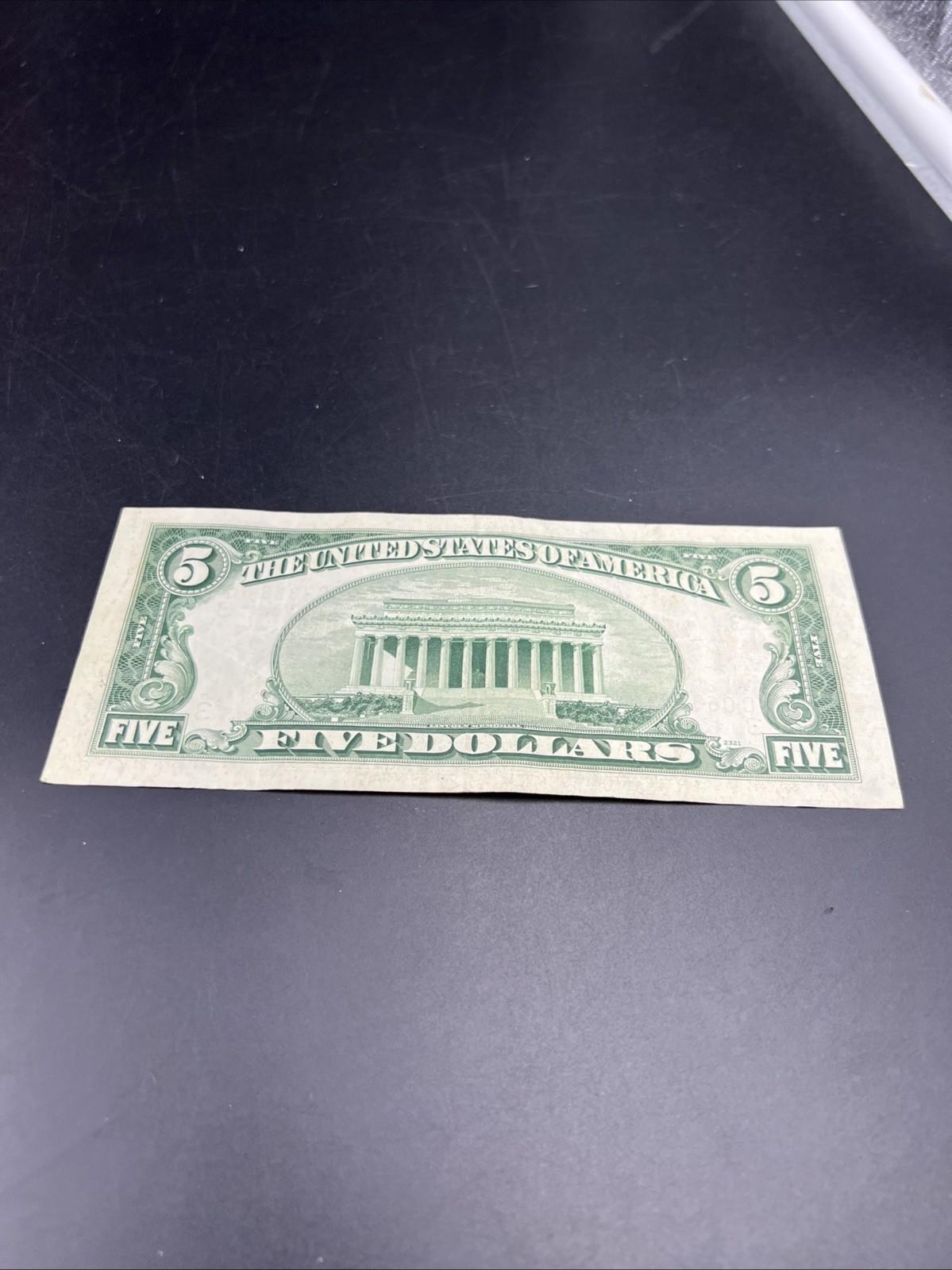 1950 D $5 FRN Five Dollar Federal Reserve Note Green Seal VF Very Fine #287