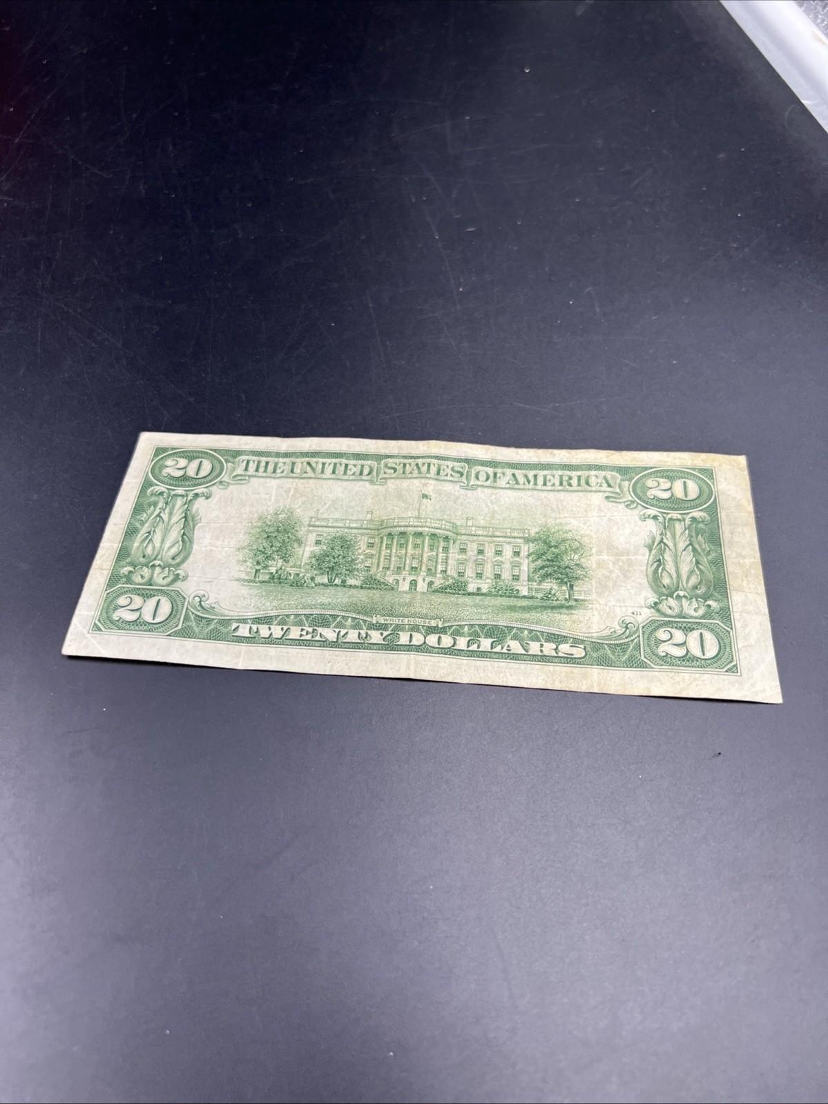 1934 A $20 FRN Federal Reserve Note Choice Fine Circ #554