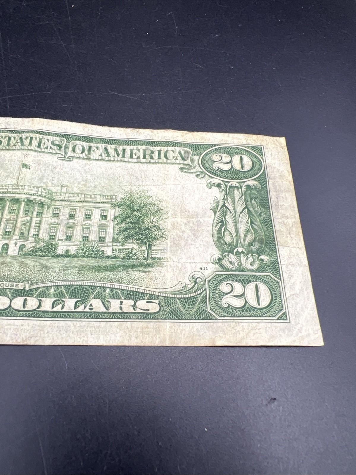 1934 A $20 FRN Federal Reserve Note Choice Fine Circ #554