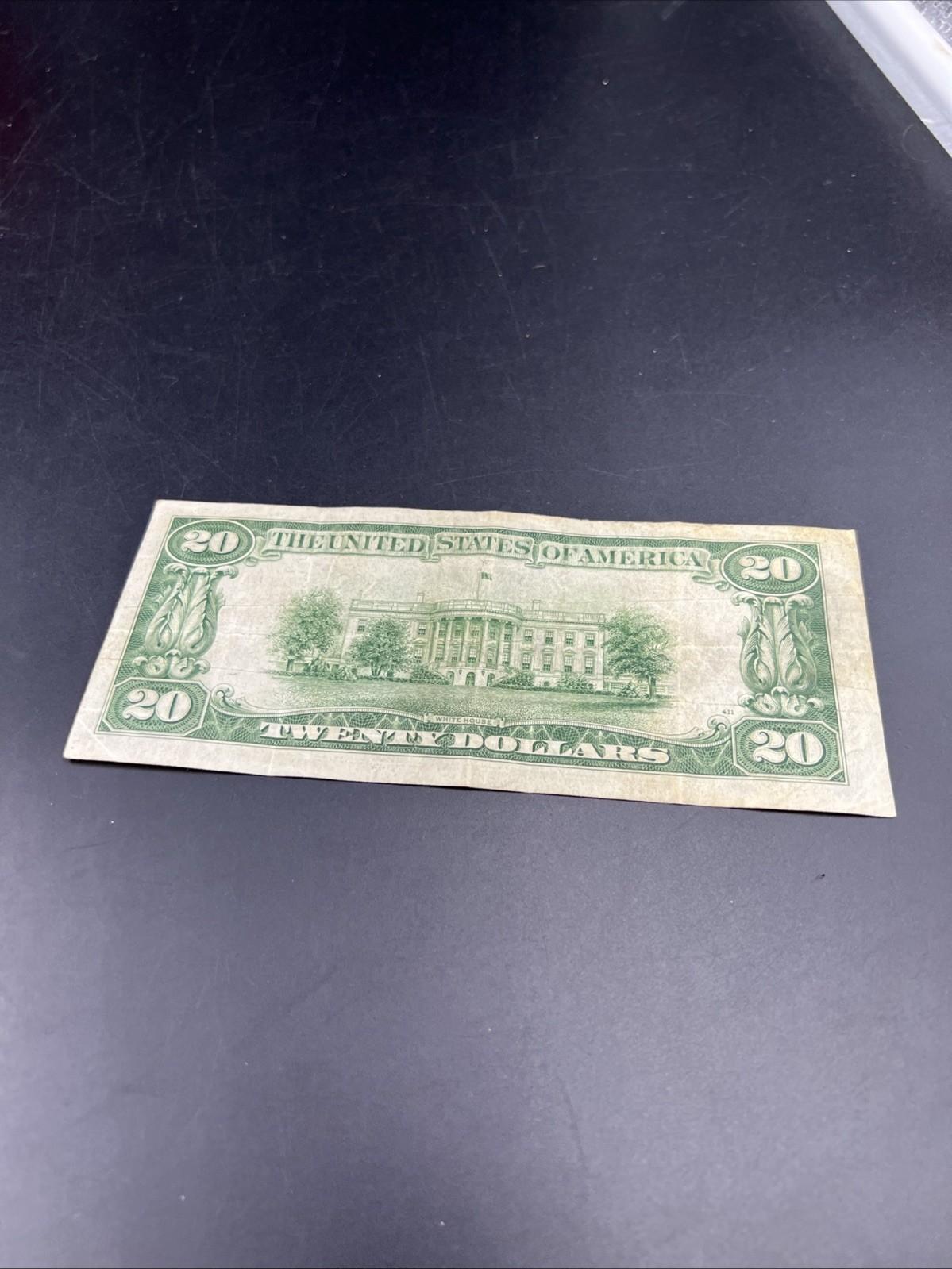 1934 A $20 FRN Federal Reserve Note Choice Fine Circ #554